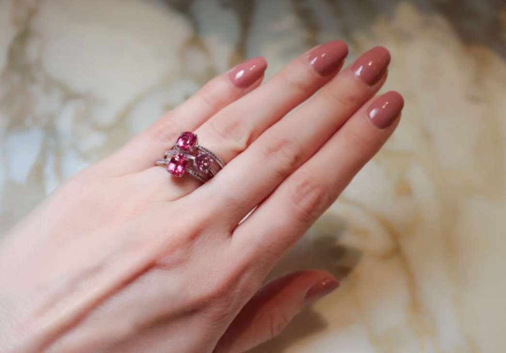 Spinel Solitaire Rings